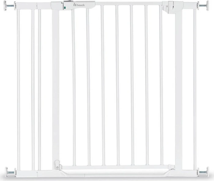 Hauck Clear Step 2 Set + 9cm Autoclose Türschutzgitter 84-89cm weiß flacher Einstieg (59749)