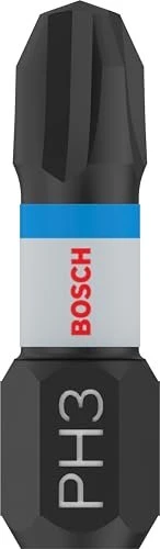 Bosch Professional PRO Impact Kreuzschlitz Bit 1/4", PH3x25mm, 2 Stück