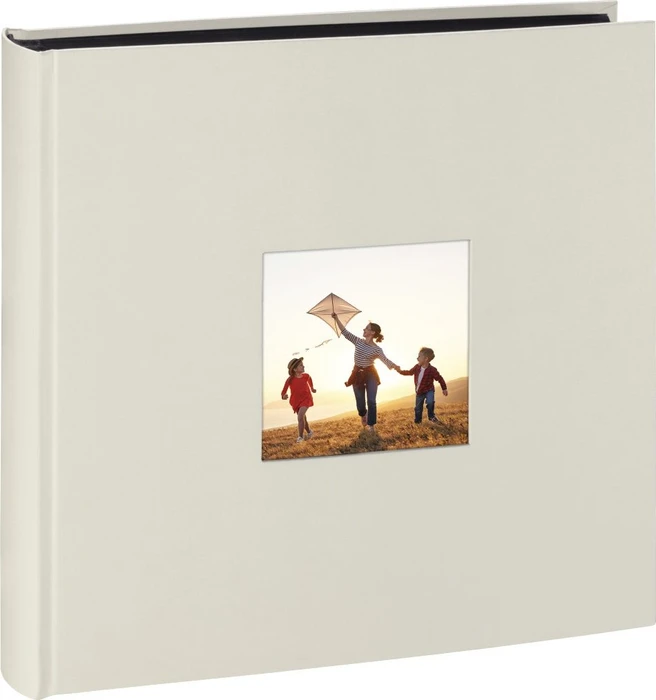 Hama Jumbo Fotoalbum, 30x30, 100 schwarze Seiten, Fine Art weiß