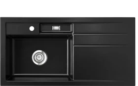 systemceram Bela 100 Einbau Becken links nero
