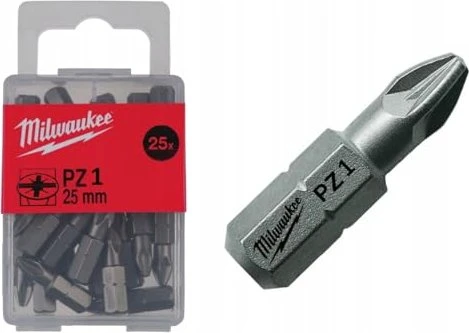 Milwaukee Pozidriv Bit 1/4", PZ1x25mm, 25 Stück