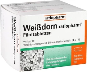 Weissdorn-ratiopharm 450mg Filmtabletten, 100 Stück