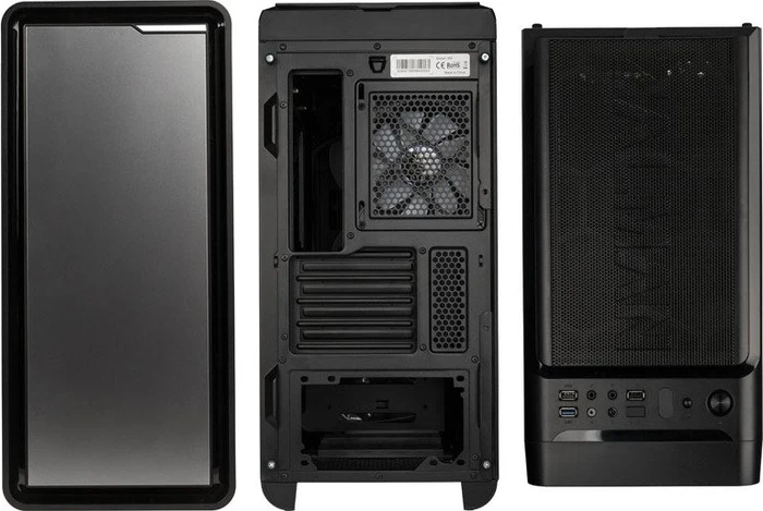 Zalman M3, schwarz, Glasfenster