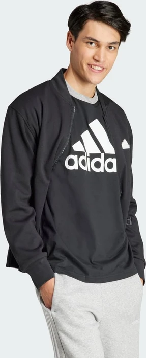 adidas Essentials Single Jersey Big Logo T-Shirt kurzarm black/medium grey heather (Herren)