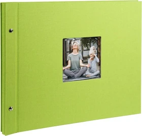 Goldbuch Schraubalbum Bella Vista 30x25 schwarze Seiten grün