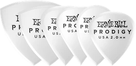 Ernie Ball White Multipack Prodigy Picks, 2.0mm, 6-Pack