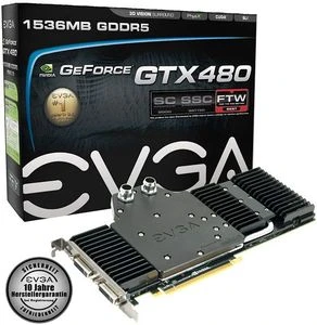 EVGA GeForce GTX 480 Hydro Copper FTW, 1.5GB GDDR5, 2x DVI, Mini HDMI