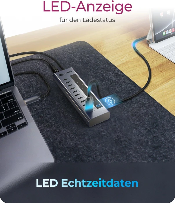 RaidSonic Icy Box IB-HUB1450-C31 10 Port USB-C Hub, USB-C 3.1 [Stecker]