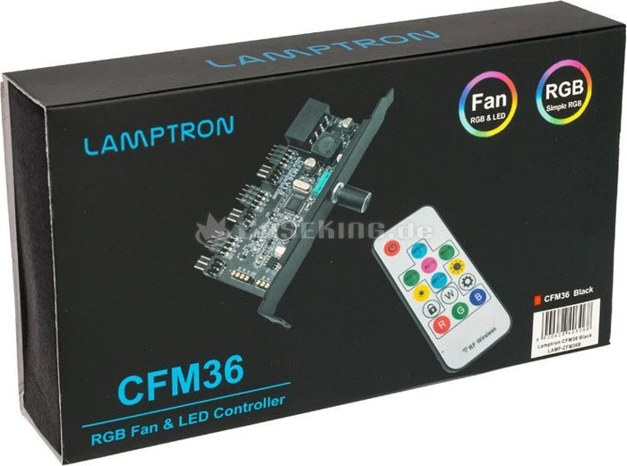 Lamptron CM36, PCI-Slotblende, Licht- und Lüftersteuerung, 1-Kanal
