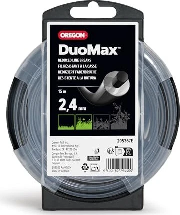 Oregon Duoline Trimmerfaden für Rasentrimmer, 2.4mm/15m