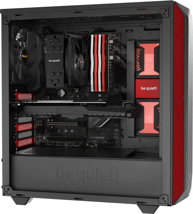 be quiet! Pure Base 500 Red, Glasfenster, schallgedämmt