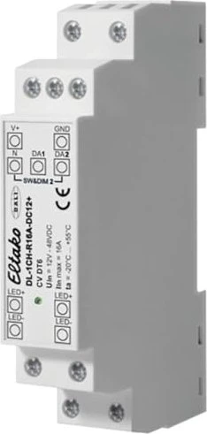 Eltako DL-1CH-R16A-DC12+ DALI-LED-Dimmer 16A 1 Kanal für DIN-Schiene, Dimmaktor