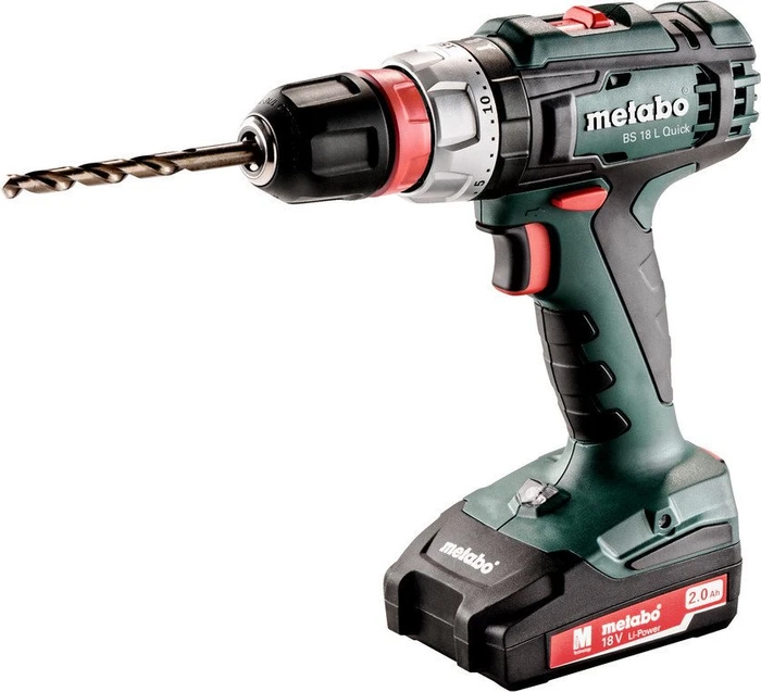 Metabo BS 18 L Quick Akku-Bohrschrauber inkl. Koffer + 2 Akkus 2.0Ah