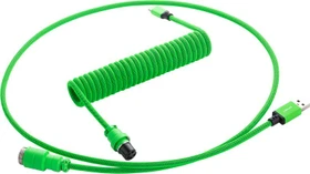 CableMod Pro Coiled Keyboard Cable USB Micro-B auf USB-A, Tastaturkabel (Spiral-Textilkabel), 1.5m, Viper Green