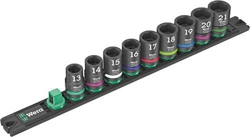 Wera Magnetleiste C Impaktor 1 Steckschlüsselsatz, 9-tlg.
