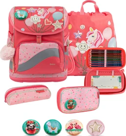 Belmil Premium Smarty Plus Rose Quartz Schultaschen-Set, 5-tlg.
