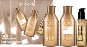 Redken All Soft Shampoo 300ml + Conditioner 300ml + Haaröl 100ml Geschenkset