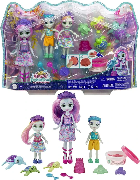 Mattel Royal Enchantimals Ocean Kingdom - Große Meeresschildkröten Familie