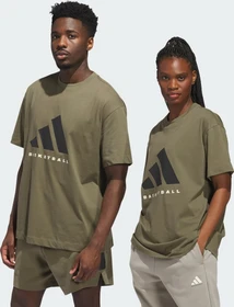 adidas Basketball genderneutral T-Shirt kurzarm olive strata