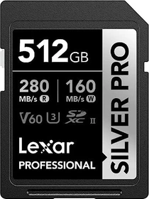 Lexar Professional SILVER PRO R280/W160 512GB, UHS-II U3, Class 10