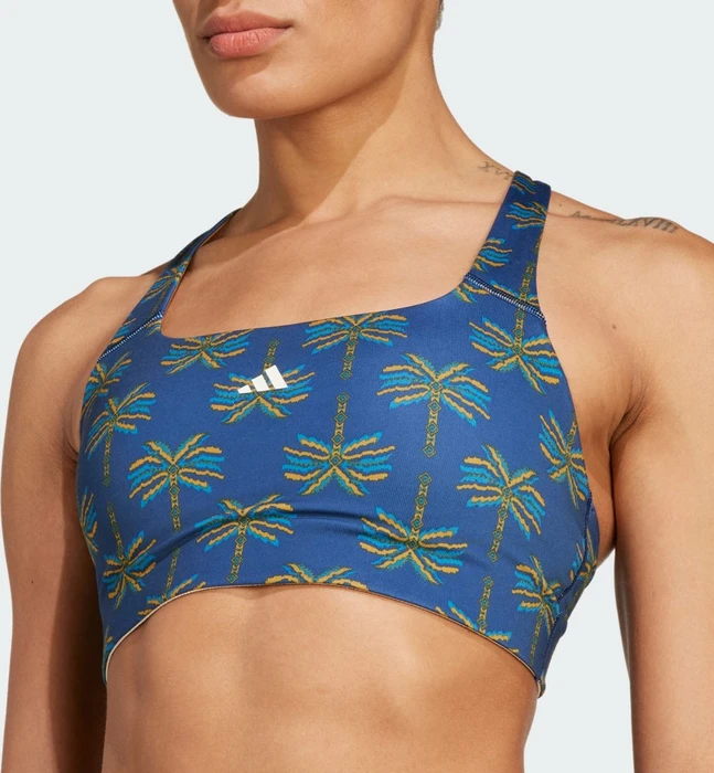 adidas x FARM Rio Medium-Support Sport-BH night indigo/dark marine/cream white (Damen)
