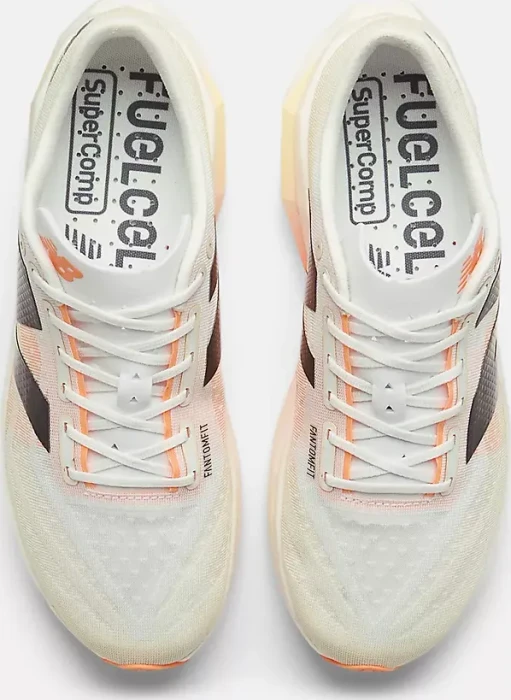 New Balance FuelCell SuperComp Elite v4 white/angora/hot mango (Herren)