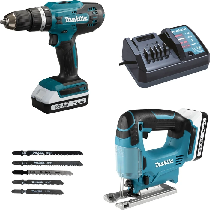 Makita DK18B59Y G-Serie Combo Kit Akku-Maschinenset inkl. 2 Akkus 1.5Ah