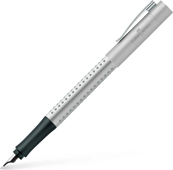 Faber-Castell Füller Grip 2011 silber, rechte Hand/linke Hand, mittel (140900)