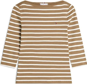 Tommy Hilfiger Slim Fit Shirt 3/4 nordic taupe/ecru/stripe (Damen)