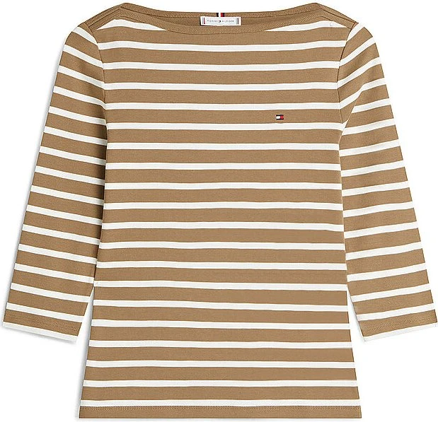 Tommy Hilfiger Slim Fit Shirt 3/4 nordic taupe/ecru/stripe (Damen)
