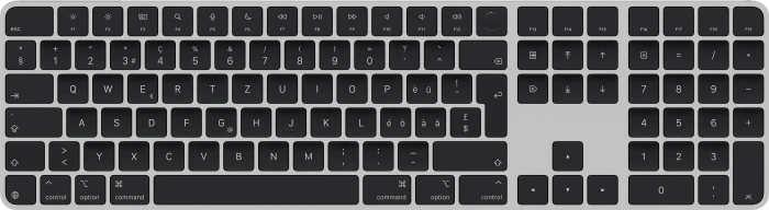 Apple Magic Keyboard mit Touch ID und Ziffernblock für Mac mit Apple Chip (USB-C), schwarz/silber, USB/Bluetooth, CH