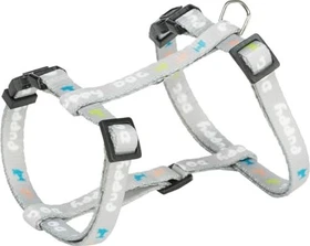 Trixie Junior Welpen-H-Geschirr mit Leine, M-L, 2m, Hellgrau