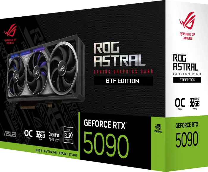 ASUS ROG Astral GeForce RTX 5090 BTF OC Edition, ROG-ASTRAL-RTX5090-O32G-BTF-GAMING, 32GB GDDR7, 2x HDMI, 3x DP