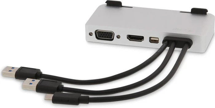 LMP USB-C Attach Dock Pro, Space Gray, 1x USB-C 3.0 [Stecker], 2x USB-A 3.0 [Stecker]