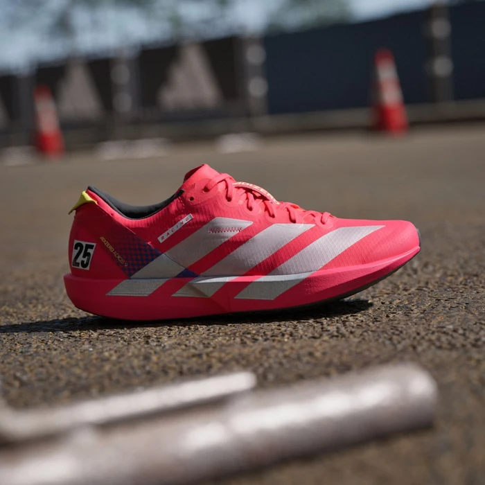 adidas Adizero Adios 9 lucid red/silver metallic/pure sulfur (Damen)