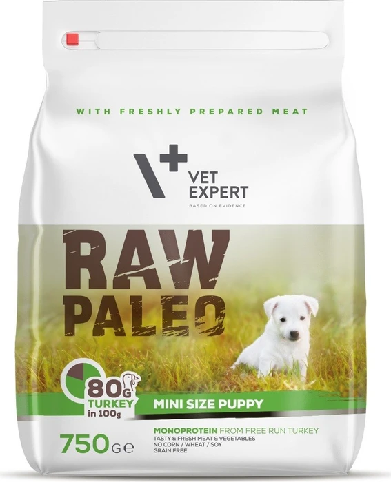 VetExpert Hundetrockenfutter Raw Paleo Puppy Mini, 750g