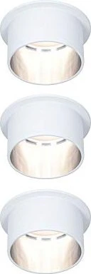 Paulmann LED Gil Coin klar rund 6W Einbauleuchte weiß/eisen, 3 Stück
