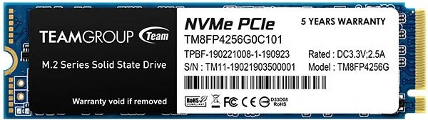 TeamGroup MP34 256GB, M.2 2280 / M-Key / PCIe 3.0 x4