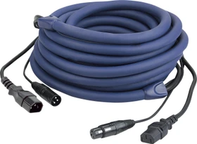 DAP Audio FP12 - IEC/XLR M - IEC/XLR F, 10m blau