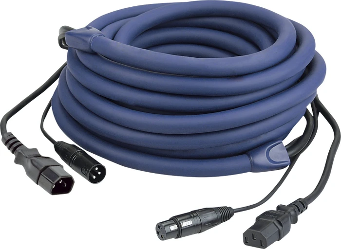 DAP Audio FP12 - IEC/XLR M - IEC/XLR F, 10m blau