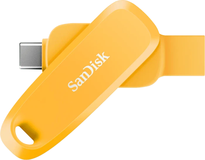 SanDisk Phone Drive for Android 128GB Yellow Daffodil, USB-A + USB-C, USB 3.2 Gen 1×1