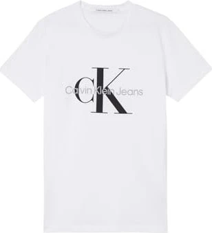 Calvin Klein Monogramm Slim Fit T-Shirt kurzarm bright white (Herren)
