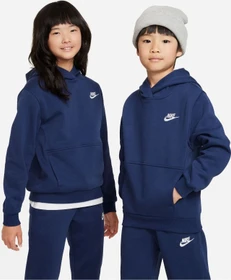 Nike Sportswear Club Fleece Hoodie midnight navy/white (Junior)