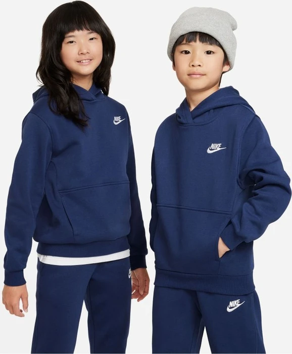 Nike Sportswear Club Fleece Hoodie midnight navy/white (Junior)