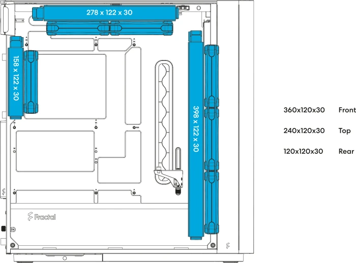 Fractal Design Define One Dark TG Light Tint, schallgedämmt