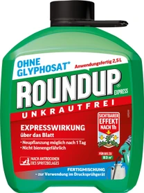 Evergreen Garden Care Roundup Express Unkrautfrei mit Expresswirkung über das Blatt ohne Glyphosat Kanister, 2.5l