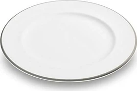 Gmundner Keramik Grauer Rand Dessertteller Gourmet 22cm