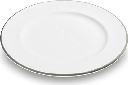 Gmundner Keramik Grauer Rand Dessertteller Gourmet 22cm