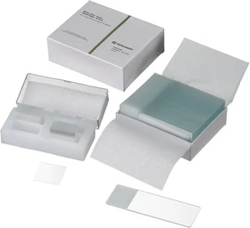 Bresser Set Objektträger / Deckgläser gebrauchsfertig mit Boro 3.3 Deckgläsern, 50/100 Stück