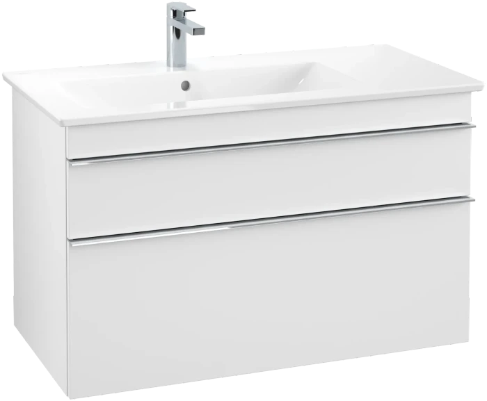 Villeroy & Boch Venticello Waschbeckenunterschrank für Becken links 2 Auszüge 953x590x477mm white matt/chrome